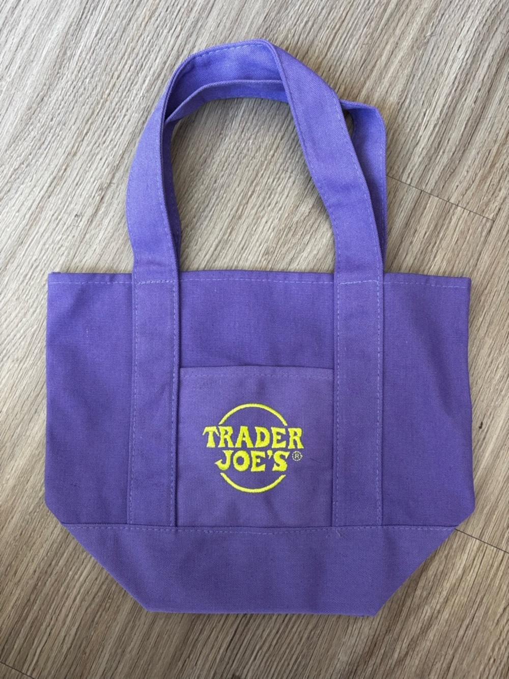 Trader Joe’s Mini Purple Canvas Tote Bag Halloween Edition